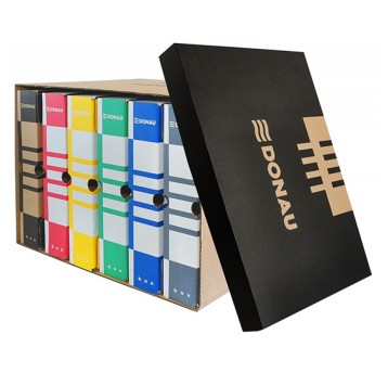 Pudło archiwizacyjne zbiorcze 363 x 545 x 317mm DONAU kol. brązowy [7666301FSC-02]