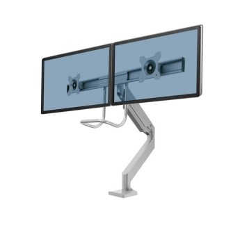 Ramię na 2 monitory FELLOWES EPPA kol. srebrny z listwą [9909201]