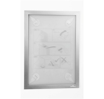Ramka prezentacyjna magnetyczna wallpaper A4 DURABLE DURAFRAME kol. srebrny 1 szt. [484323]