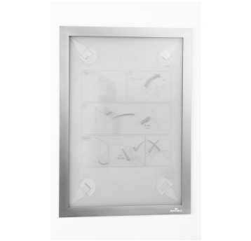 Ramka prezentacyjna magnetyczna wallpaper A4 DURABLE DURAFRAME kol. srebrny 1 szt. [484323]