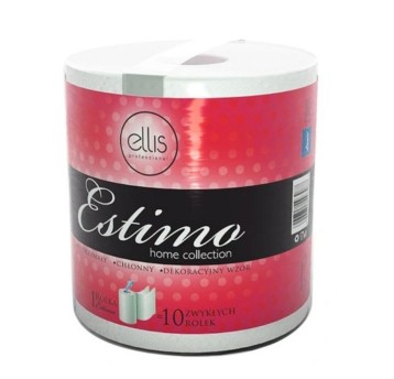 Ręcznik papierowy w roli 2w. biały ESTIMO 100/2 500 listków /śr.186mm,szer.203mm,dł.100m (1op=1rol)