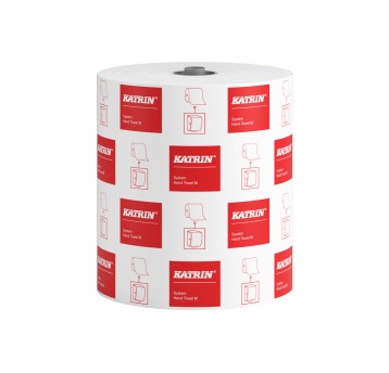 Ręcznik papierowy w roli KATRIN System M1 celuloza 1 warstwa | Ø190mm szer. 209mm dł. 300m | kol. biały 1 rolka [97401]