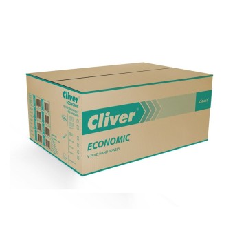 Ręcznik papierowy ZZ CLIVER Economic 4000 makulatura 1 warstwa | szer. 250mm dł. 210mm 200 listków | kol. zielony 1 binda [2240]