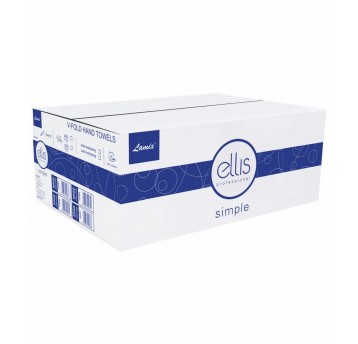 Ręcznik papierowy ZZ ELLIS Simple 3000 celuloza 2 warstwy | szer. 220mm dł. 210mm 150 listków | kol. biały 20 bind [2837]