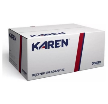 Ręcznik papierowy ZZ KAREN Economic 3000 celuloza 2 warstwy | szer. 200mm dł. 250mm 150 listków | kol. biały 1 binda [90195E]