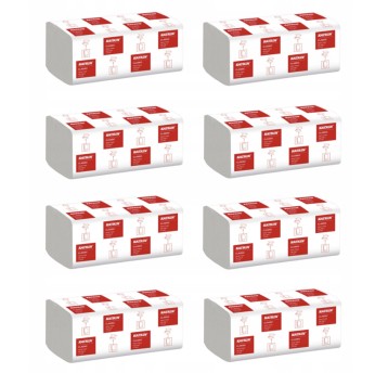 Ręcznik papierowy ZZ KATRIN Classic celuloza 2 warstwy | szer. 230mm dł. 224mm 200 listków | kol. biały 8 bind(35298)