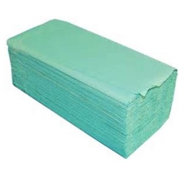 Ręcznik papierowy ZZ WELMAX ZZ 4000 makulatura 1 warstwa | szer. 200mm dł. 250mm 200 listków | kol. zielony 1 binda [P49]