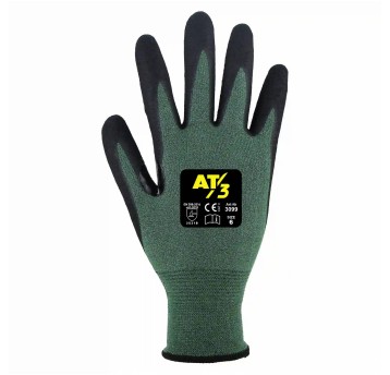 Rękawice antyprzecięciowe ASATEX 3099 kol. czarno-zielony rozmiar 9 mikropianka 1 para