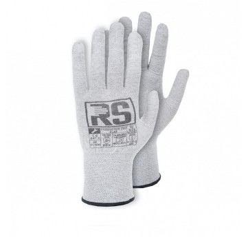 Rękawice antystatyczne RS-SCHUTZ E091-ESD kat. II kol. szary rozmiar 9 RS CONDUCTOR KLAR dziane 1 para [BH-RSCONDUCTORKLA-09]