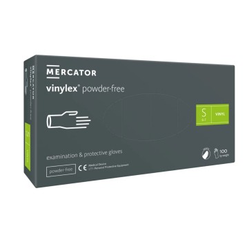 Rękawice jednorazowe medyczne winylowe MERCATOR S kol. przezroczysty 100 szt.