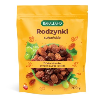 Rodzynki suszone BAKALLAND Sułtańskie 200g