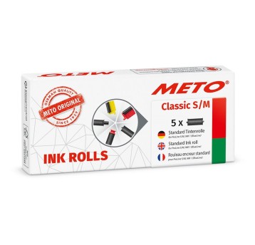 Rolka do metkownicy METO M9506060 kol. czarny z tuszem do metkownicy Meto Classic 5 szt.