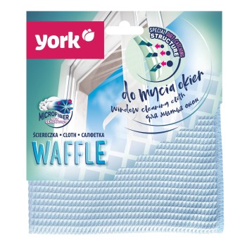 Ścierka do szyb mikrofibra 35 x 35cm YORK WAFFLE kol. niebieski [026280]