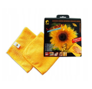 Ścierka uniwersalna mikrofibra 32 x 32cm Słonecznik kol. żółty 2 szt. [H-98]