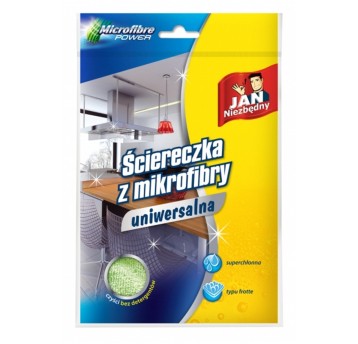 Ścierka uniwersalna mikrofibra 36 x 38cm JAN NIEZBĘDNY kol. żółty