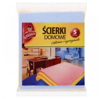 Ścierka uniwersalna wiskoza 32 x 38cm ANNA ZARADNA mix kolorów 5 szt. [PS-0783]