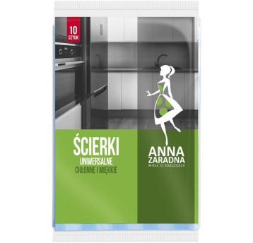 Ścierka uniwersalna wiskoza 50 x 36cm ANNA ZARADNA mix kolorów chłonna 10 szt. [PS-2305]
