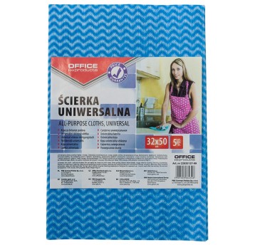 Ścierka uniwersalna wiskoza / poliester 32 x 50cm OFFICE PRODUCTS mix kolorów 5 szt. [22035137-99]