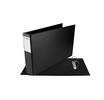 Segregator 2-ringowy A3 70mm poziomy BIURFOL PVC kol. czarny [SR-06-01]