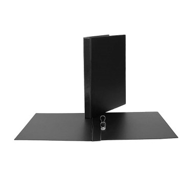 Segregator 4-ringowy A4 25mm BIURFOL PANORAMA PVC kol. czarny R16 [SE-44-01]