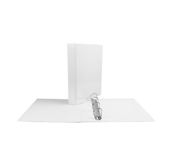 Segregator ofertowy 4-ringowy A4 40mm BIURFOL PANORAMA PVC kol. biały D-25 [SE-45-10]