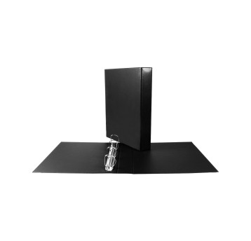 Segregator ofertowy 4-ringowy A4 40mm BIURFOL PANORAMA PVC kol. czarny D-25 [SE-45-01]