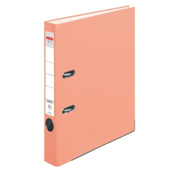 Segregator z mechanizmem A4 50mm HERLITZ Q.FILE PP kol. łososiowy [300005712]