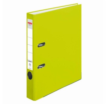Segregator z mechanizmem A4 50mm HERLITZ Q.FILE PP kol. zielony green lemon [50022496]