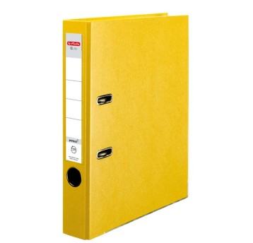 Segregator z mechanizmem A4 50mm HERLITZ Q.FILE PP kol. żółty [300003092]