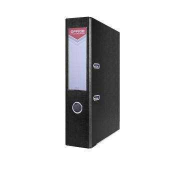 Segregator z mechanizmem A4 75mm OFFICE PRODUCTS OFFICER PP kol. czarny z szyną [21011221-05]