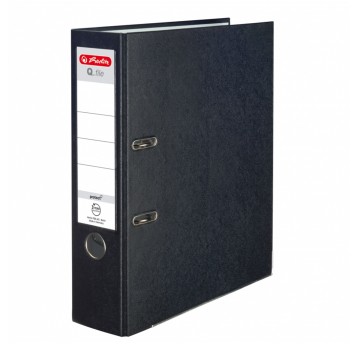 Segregator z mechanizmem A4 80mm HERLITZ Q.FILE PP kol. czarny [11167061]