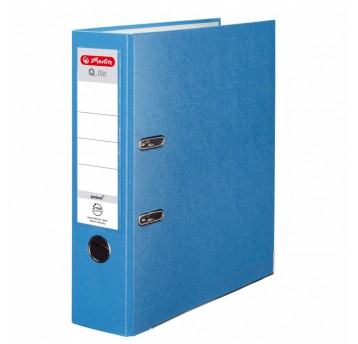 Segregator z mechanizmem A4 80mm HERLITZ Q.FILE PP kol. niebieski aqua [300023548]