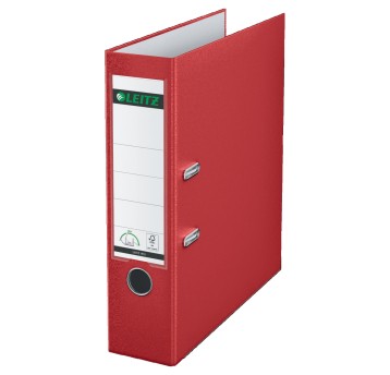 Segregator z mechanizmem A4 80mm LEITZ 180° PP kol. czerwony [10105025]