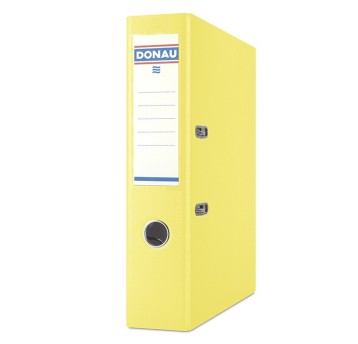 Segregator z mechanizmem ekonomiczny A4 75mm DONAU MASTER PP kol. żółty [3970001PL-11]