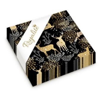 Serwetki uniwersalne papier 3 warstwowe 33 x 33cm folia Świąteczne wielokolorowy 20 szt. składane