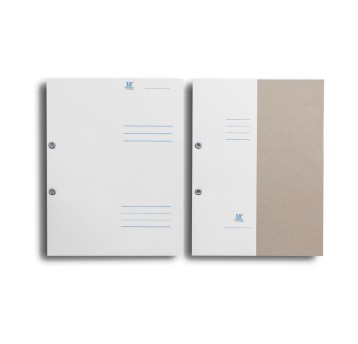 Skoroszyt oczkowy A4 1/2 okładki BARBARA papierowy kol. biały 280g [820116BN]