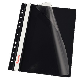 Skoroszyt oczkowy A4 ESSELTE plastikowy kol. czarny twardy [13588]