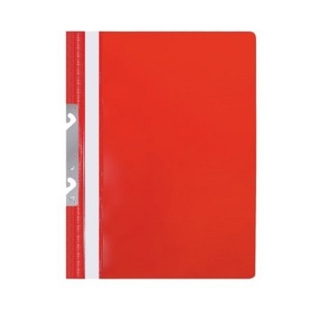 Skoroszyt uniwersalny A4 BIURFOL plastikowy kol. czerwony twardy z metalową zawieszką [ST-10-01]