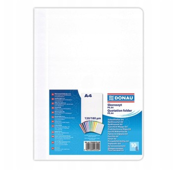 Skoroszyt uniwersalny A4 DONAU plastikowy kol. biały [1702001PL-09]