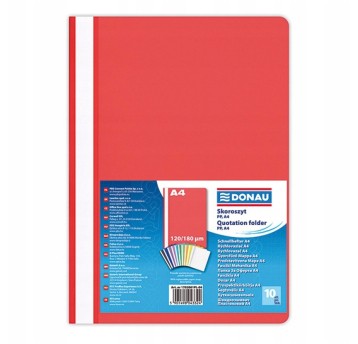 Skoroszyt uniwersalny A4 DONAU plastikowy kol. czerwony [1702001PL-04]