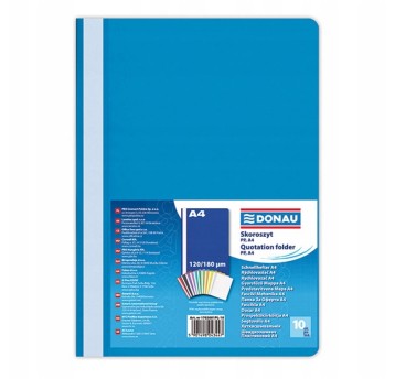 Skoroszyt uniwersalny A4 DONAU plastikowy kol. niebieski [1702001PL-10]