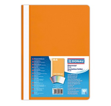 Skoroszyt uniwersalny A4 DONAU plastikowy kol. pomarańczowy [1702001PL-12]