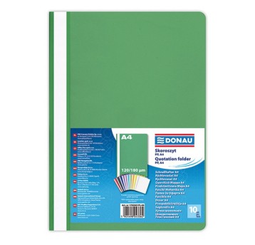 Skoroszyt uniwersalny A4 DONAU plastikowy kol. zielony twardy [1702001PL-06]