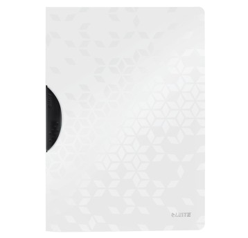 Skoroszyt z klipsem A4 LEITZ WOW plastikowy kol. biały [41850001]