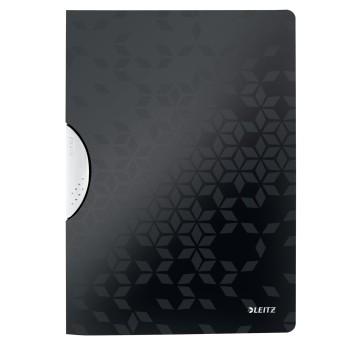 Skoroszyt z klipsem A4 LEITZ WOW plastikowy kol. czarny [41850095]