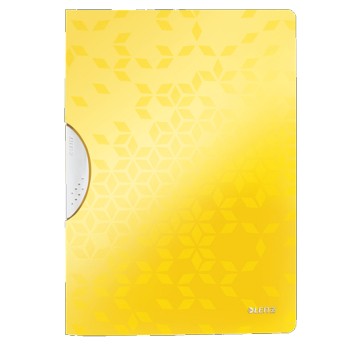 Skoroszyt z klipsem A4 LEITZ WOW plastikowy kol. żółty [41850016]