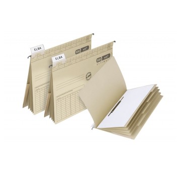 Skoroszyt zawieszkowy A4 ELBA VERTIC 85448 kartonowy kol. brązowy [100082310]