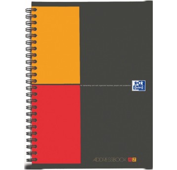 Skorowidz A5 OXFORD 72 kartki oprawa PP teleadresowy na spirali laminowane registry [100103165]