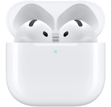 Słuchawki douszne bezprzewodowe z mikrofonem USB-C APPLE AirPods 4 kol. biały Bluetooth, wodoodporne [MXP63ZM/A]