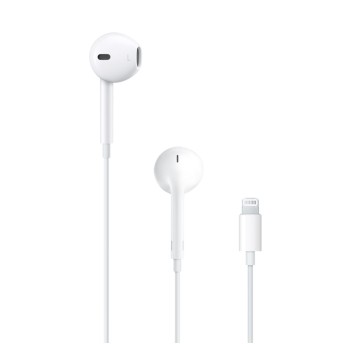Słuchawki douszne przewodowe z mikrofonem Lightning APPLE EarPods kol. biały [MMTN2ZM/A]